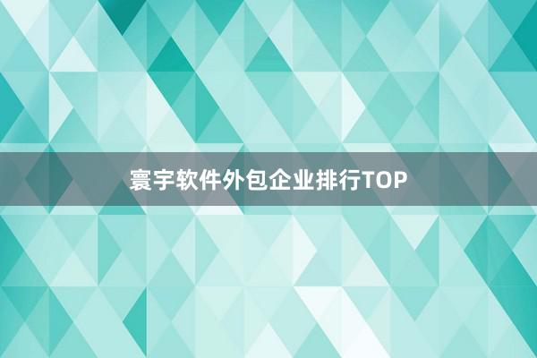 寰宇软件外包企业排行TOP